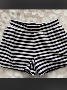 Crown & Ivy Navy and White Striped Athletic Shorts